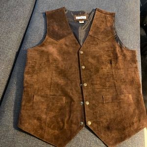 Rompers Suede Leather Vest